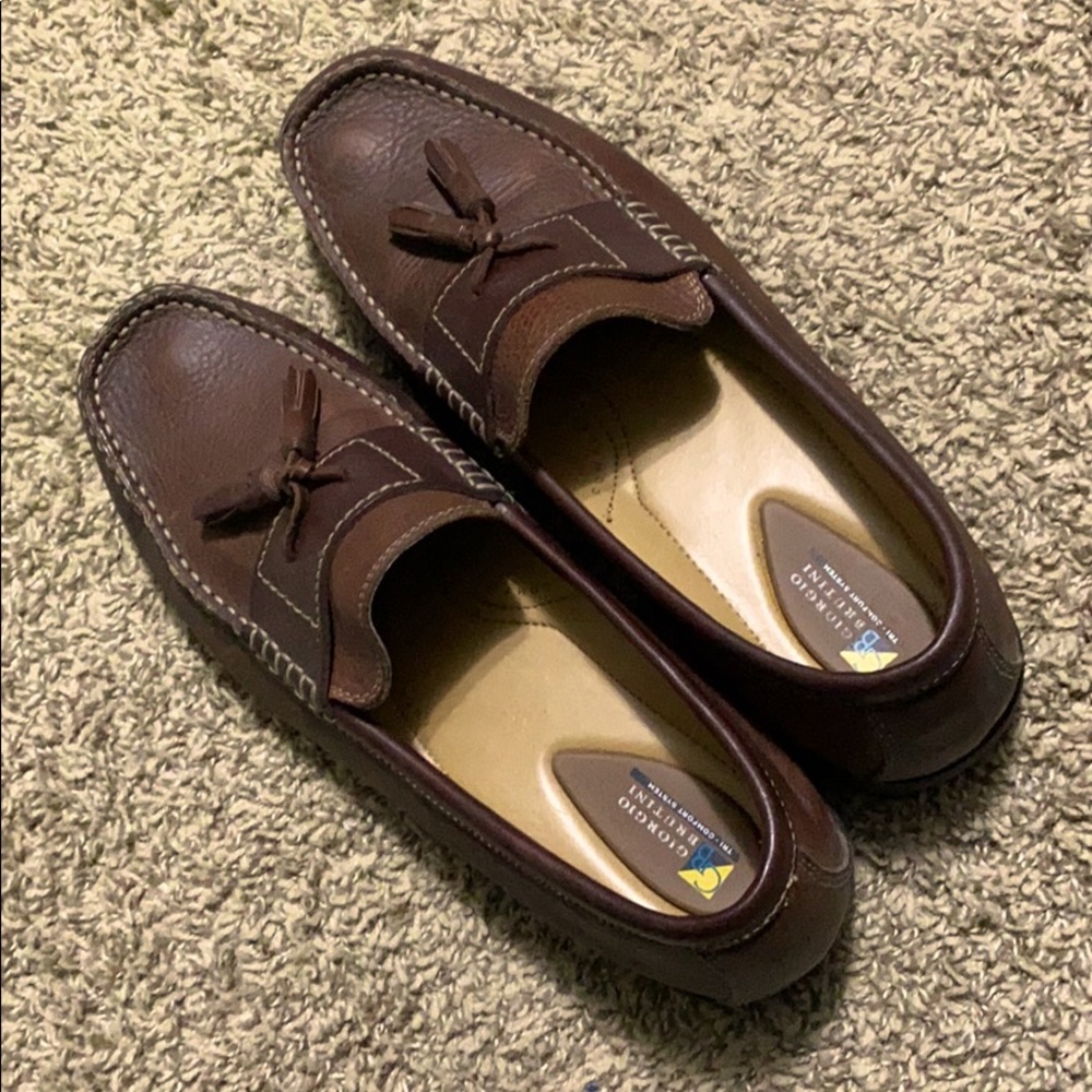 Men’s dark down dress loafers